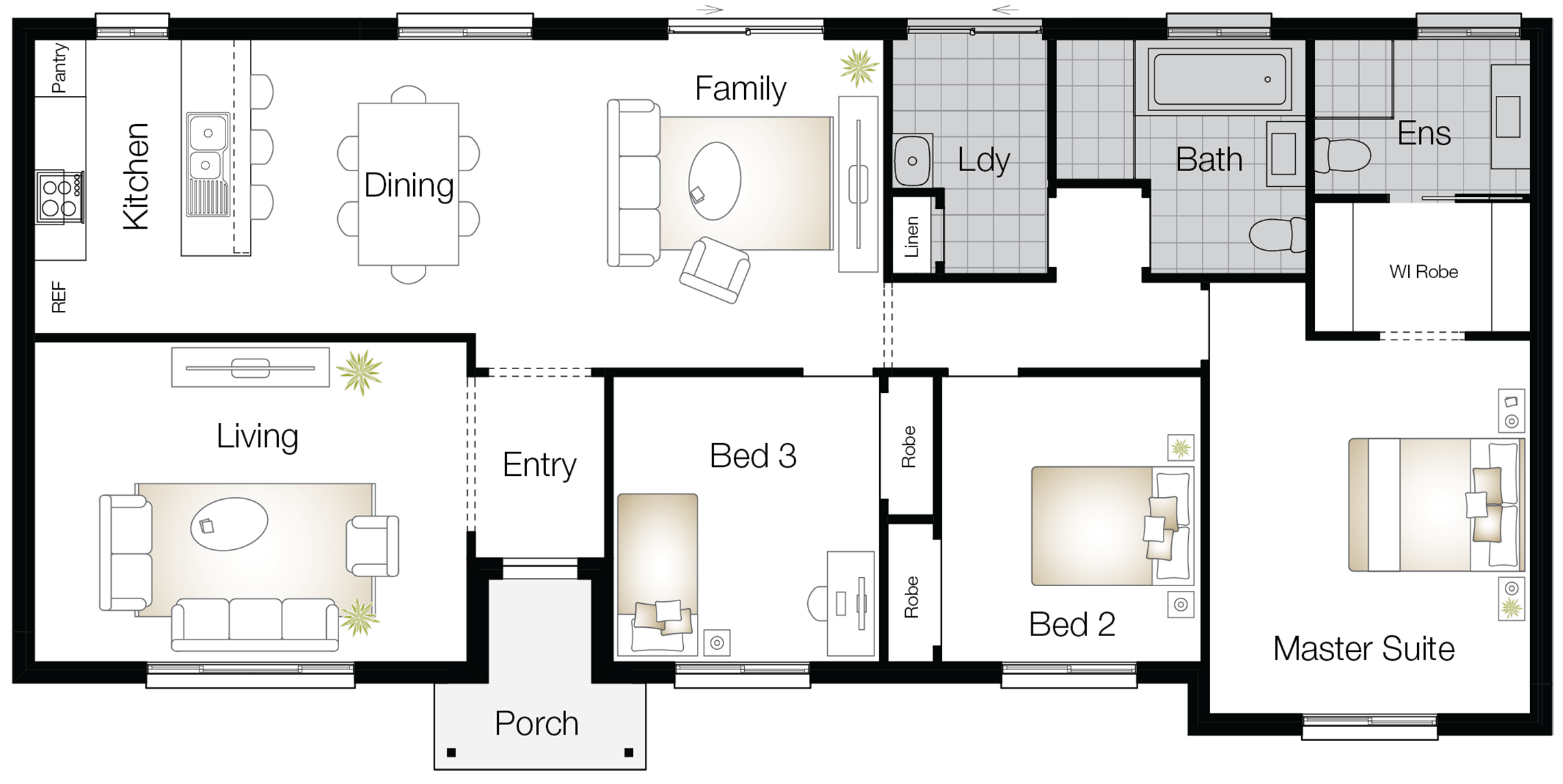 Kingston Two Floor Plan Kingston Two – Single Storey Floor Plan - Wilson Homes