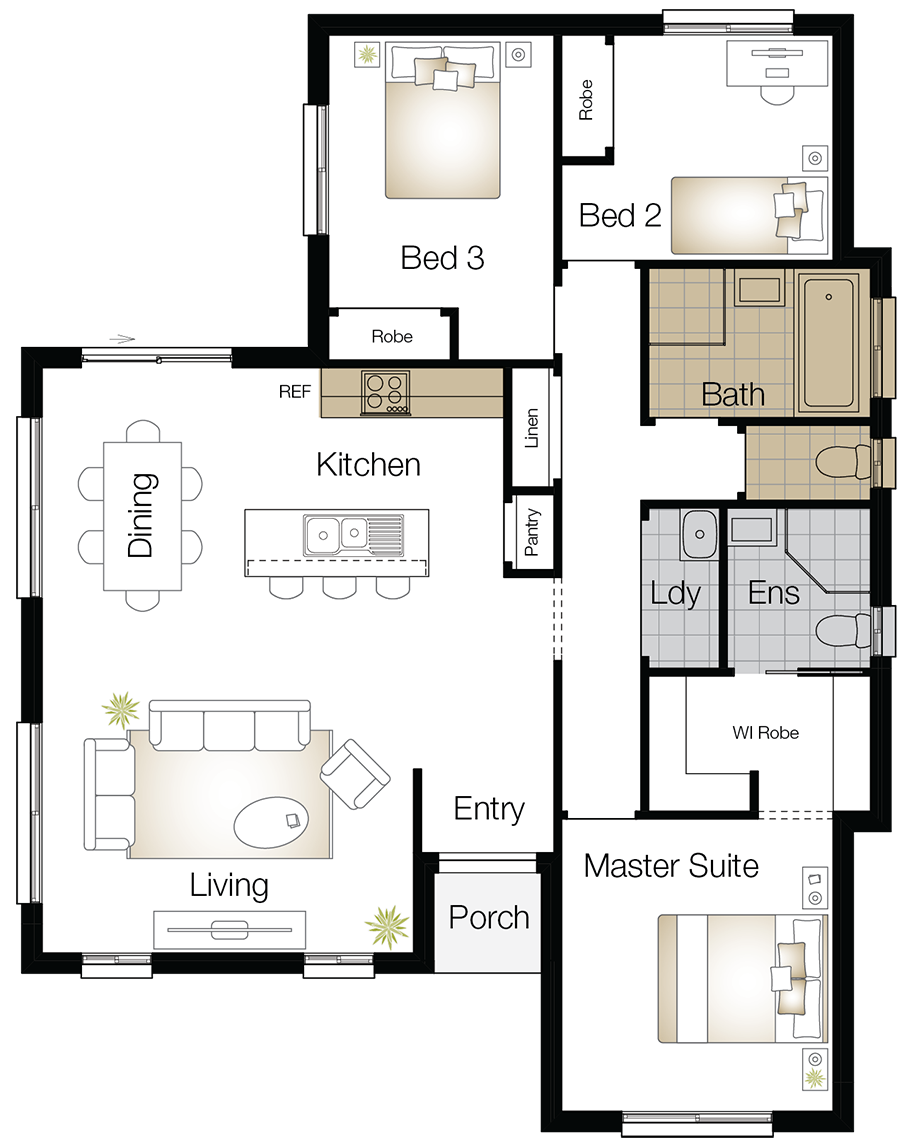 Monash Two Floor Plan Upgrade Monash Two – Single Storey Floor Plan Upgrade - Wilson Homes