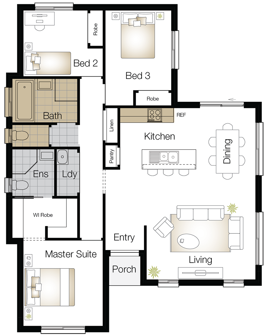 Monash Two Floor Plan Upgrade Monash Two – Single Storey Floor Plan Upgrade - Wilson Homes