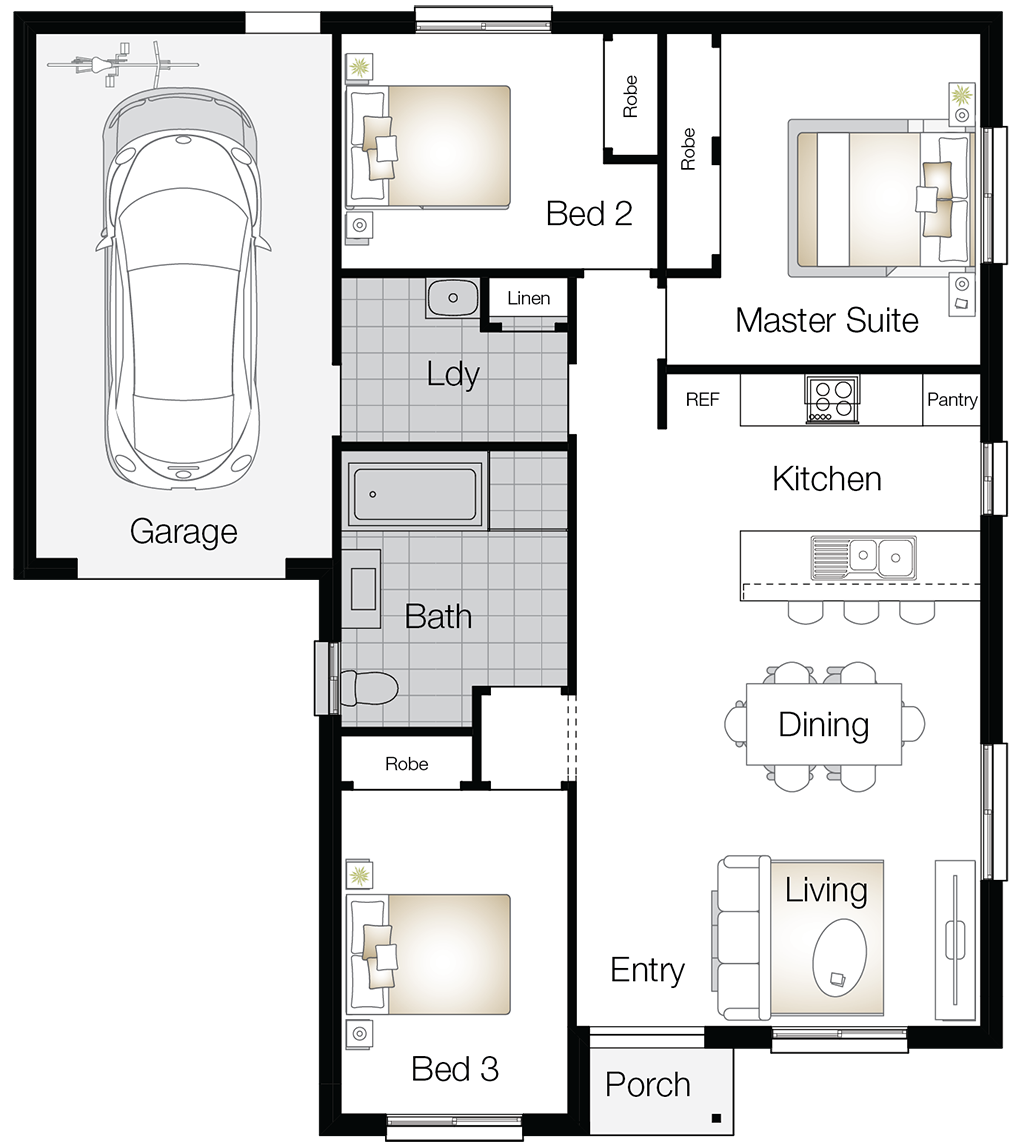 Northumberland Floor Plan Northumberland – Single Storey Floor Plan - Wilson Homes