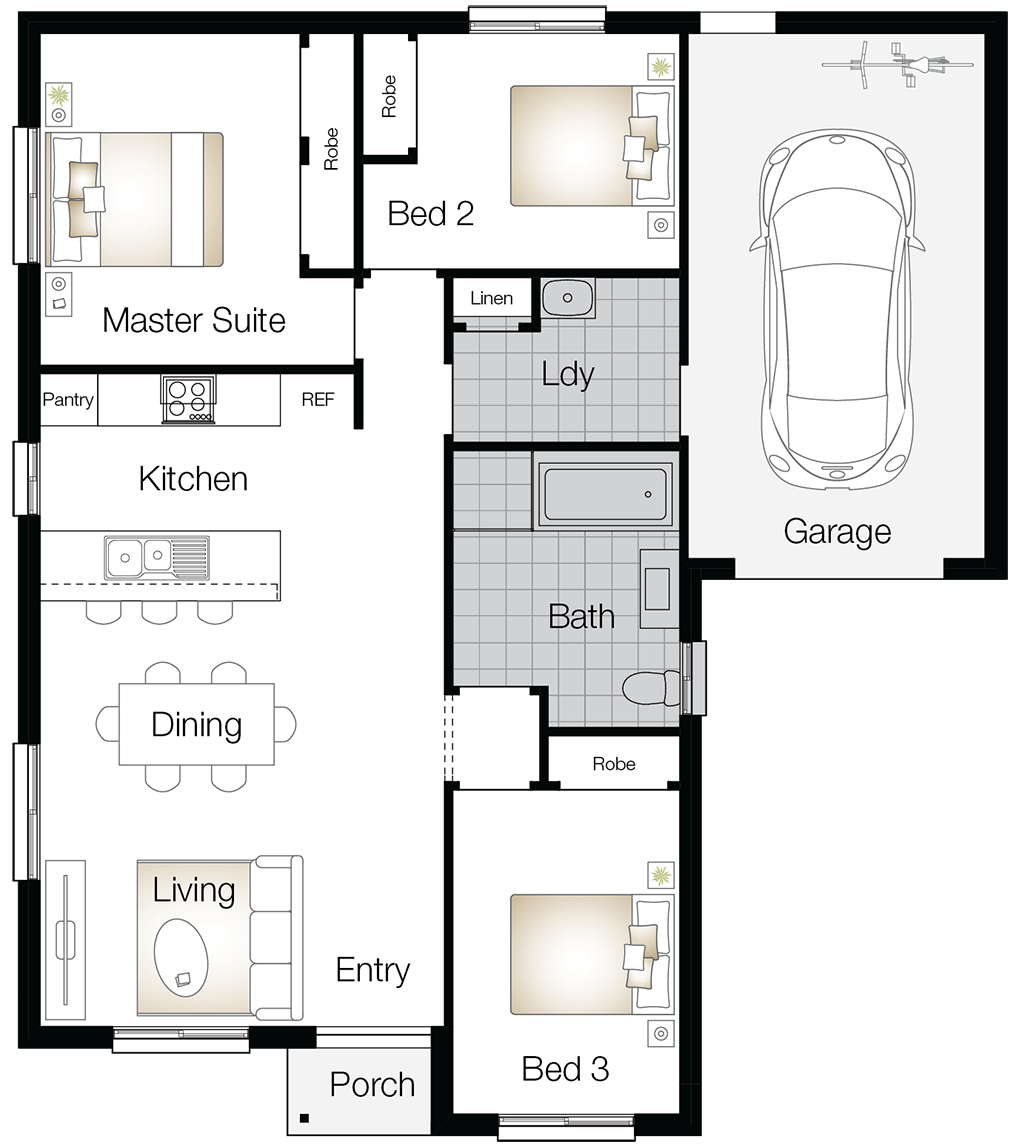 Northumberland Floor Plan Northumberland – Single Storey Floor Plan - Wilson Homes