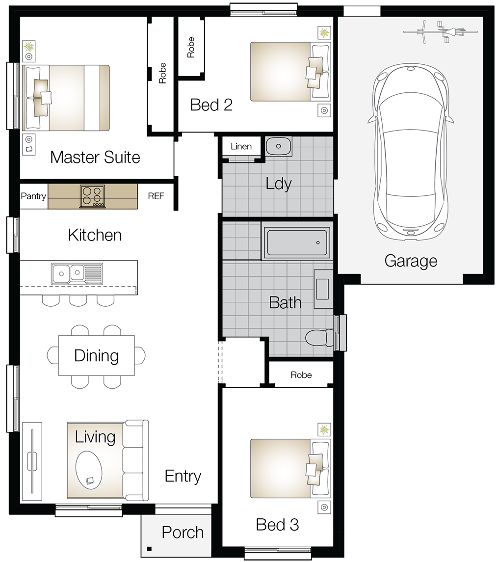Northumberland Floor Plan Upgrade Northumberland – Single Storey Floor Plan Upgrade - Wilson Homes