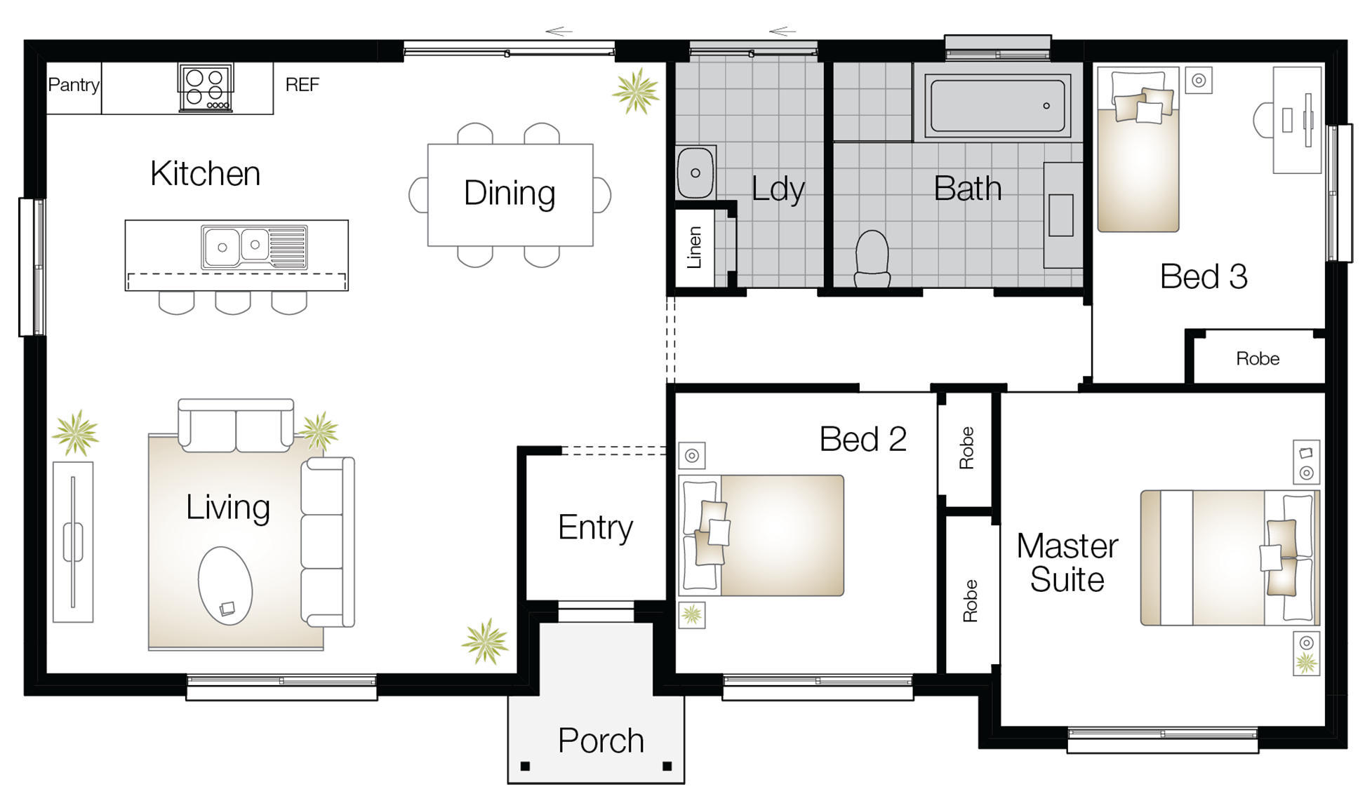 Throsby Floor Plan Throsby – Single Storey Floor Plan - Wilson Homes