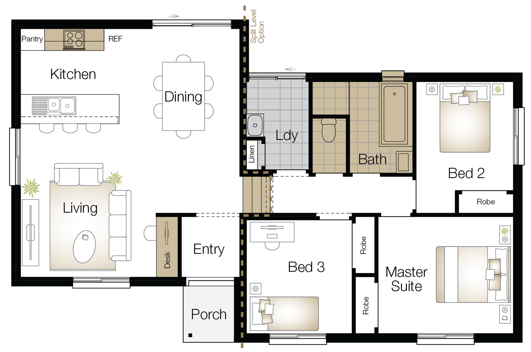 Vasey - Single Storey Floor Plan - Upgrade - Wilson Homes